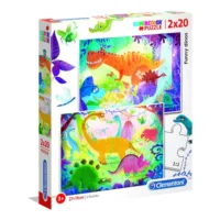 Puzzle 2x20 piezas Dinos Divertidos - Clementoni - Compra online en medsuq.cl